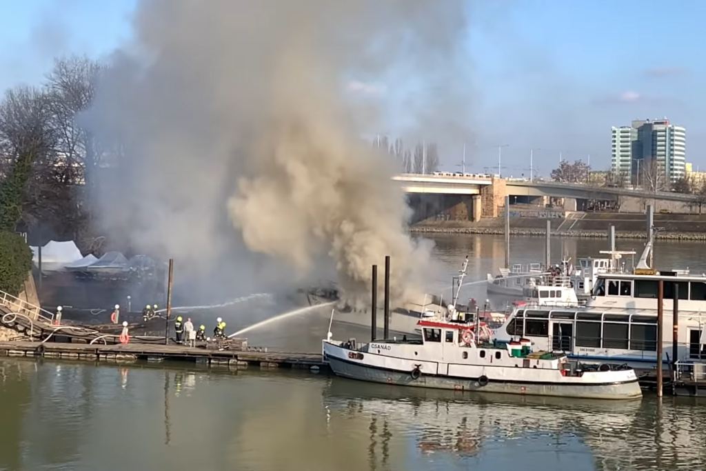 boat on fire