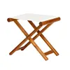Folding Stool - Ecru, Color: Ecru
