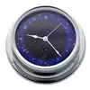 Chromed Brass Clock with Blue Face - 120mm