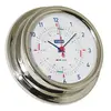 Polished Stainless Steel Clock with Silent Zone - 127mm