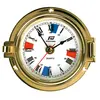 Polished Brass Clock with Silent Zone - 120mm