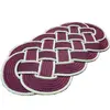 Welcome Rope Mat - 600x330mm - Bordeaux-Natural, Color: Bordeaux and natural
