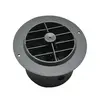 Black Round Grille with Damper - 100mm