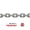 Galvanized Calibrated Chain - 6mm - 100m, Chain  diameter, mm: 6