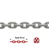 Galvanized Calibrated Chain - 12mm - 75m, Chain  diameter, mm: 12