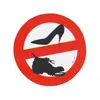 Self Adhesive "No Shoes On Board" Sticker