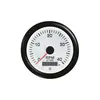 Tachometer with Hours Counter - 4000 RPM - White, Color: White