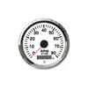 Tachometer with Hours Counter - 8000 RPM - Chromed, Color: Chrome
