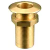 Polished Brass Through-hull - 3/4" x 70mm, Thread: 3/4"