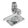 Base articulée double en laiton chromé