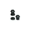 Black Nylon Lacing Button, Color: Black