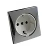 Chrome Schuko socket 230V