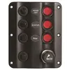 Circuit panel with 3 switches with cigarette lighter