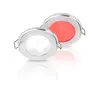 Hella EuroLED 75 Dual LED Recessed Spot RVS - 12V - Spring Clip - Red-Cool-White