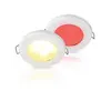 Hella EuroLED 75 Dual LED Recessed Spot White - 12V - Spring Clip - Red-Warm-White