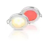 Hella EuroLED 75 Dual LED Recessed Spot RVS - 12V - Spring Clip - Red-Warm-White