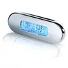 Blue polished steel LED Surface Mount Oblong Courtesy Lamp 12-24V 0.5W