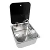 Rectangular Sink - 352×322mm with Glass Cover & Water Tap