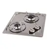 Unité de table de cuisson encastrable en acier inoxydable - 2 brûleurs - 353x323mm