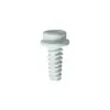 White Nylon Knurled Screw - 16mm