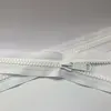 White Nylon 8mm YKK Zipper with Plastic Slider - 2m