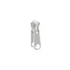 Double YKK8 Nickel Slider - White