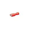 Red female lamellar total insulated terminals - 6.3mm