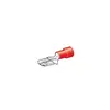 Red male lamellar insulated terminals - 6.3mm