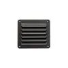 Black Nylon Louver Vent - 140x125mm, Color: Black