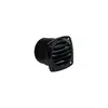 Bouche d'aération ronde noire avec bride - 82x82mm, Dimensions, mm: 82x82, Couleur: Black