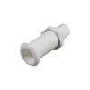 PVC White Through-hull Hose Connector - 22mm, Color: White