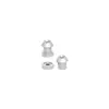 White Nylon Lacing Button, Color: White