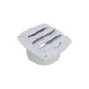 White Round Vent with Flange - 125x125mm, Dimensions, mm: 125x125, Color: White