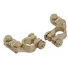 Double Clamp Brass Battery Terminal - Pair