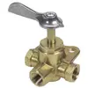 3-Way Brass Fuel Valve - 3/8 NPT