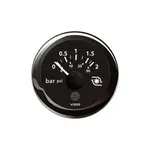 Turbocharger Pressure Gauge - Black, Color: Black