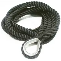 Black Mooring Rope with Thimble MT - 10mm - 7m