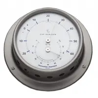 Satin Stainless Steel Thermo-hygrometer - 110mm