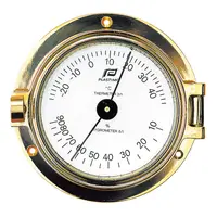 Polished Brass Thermo-hygrometer - 120mm