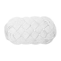 White Welcome Rope Mat - 470x250mm