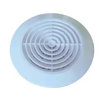 White Round Non-closeable Grille - 100mm