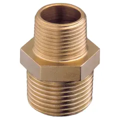 Brass Reducing Nipple M-M - 1"1/2 to 1"1/4, Thread: 1"1/2-1"1/4