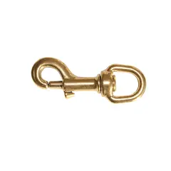Brass Carabiner with Swivel Eye - 90mm, Length, mm: 90