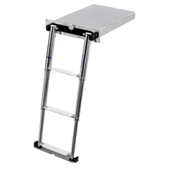 Foldaway Telescopic Ladder - 3 Steps, Length, mm: 854