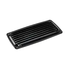 Black Plastic Louver Vent - 200x100mm, Color: Black