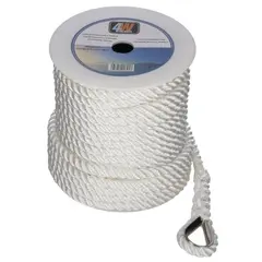 White Polyester Mooring Rope - Ø10mm - 15m