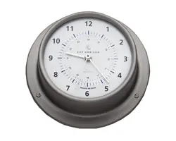 Satin Stainless Steel Clock - 110mm