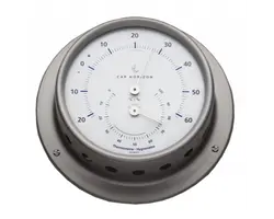 Satin Stainless Steel Thermo-hygrometer - 110mm