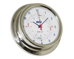 Polished Stainless Steel Clock with Silent Zone - 127mm