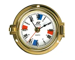 Polished Brass Clock with Silent Zone - 120mm
